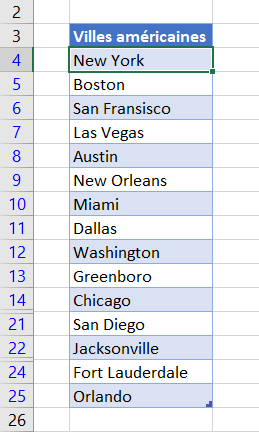 excel filtrer valeurs doubles villes filtrees