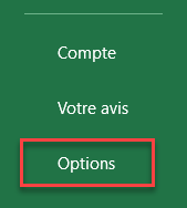 excel retirer pointilles options