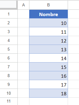 google sheets limiter valeurs validation resultat