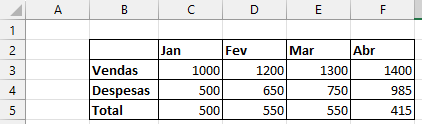 range formatar bordas