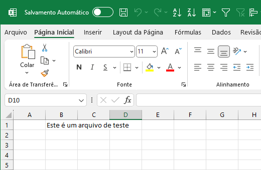 shell abrir excel