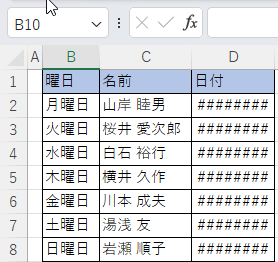 セル 大きく フィット B C