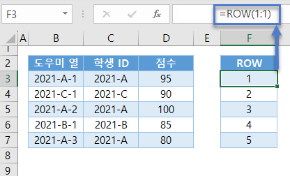 중복값조회 행추출