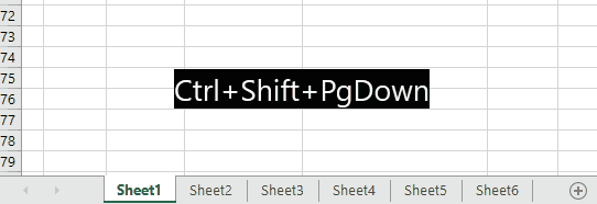 control shift page down