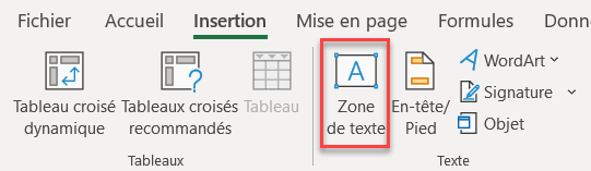 excel interligne zone texte