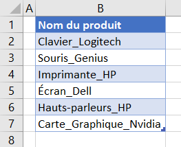 excel remplacer espace apres