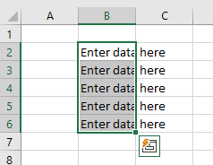 formula multiple cells enter