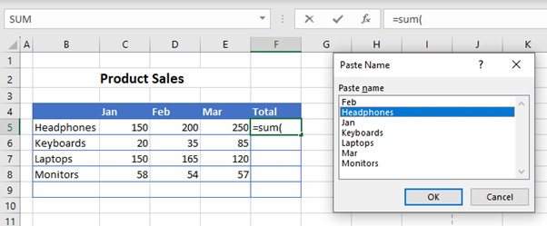 formulas range name paste name 