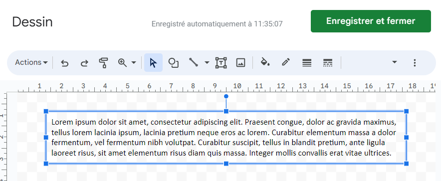 google sheets interligne avant