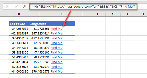 googlemaps map coordinates