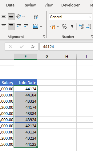 shortcuts formats select dates