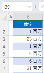 数字 セル書式 百万単位 結果