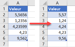 excel arrondir nombres presentation