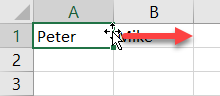 excel permuter cellules etape1