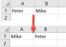 excel permuter cellules presentation