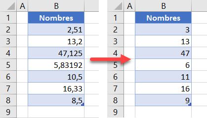 excel retirer decimale presentation