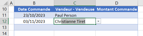 excel saisie validation saisie auto apres