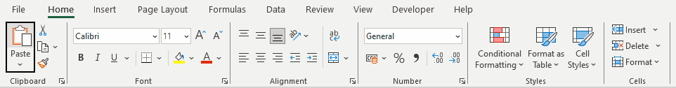 ribbon move right through groups