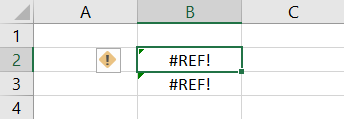 excel retirer triangle reference