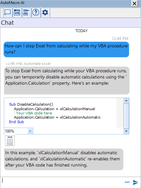 ai vba help bot