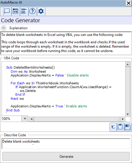 ai vba code generator