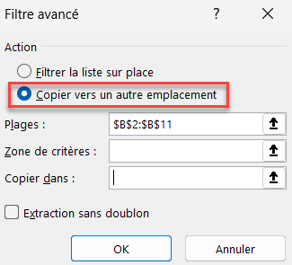 compter doublons une seule fois filtre copier