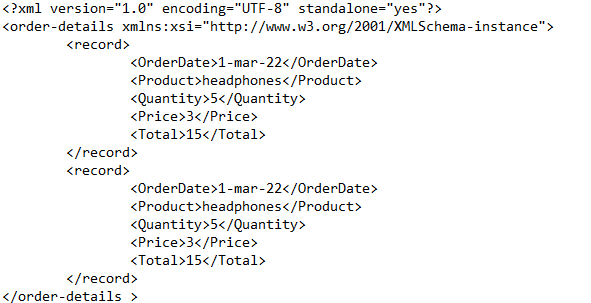 XML complete schema