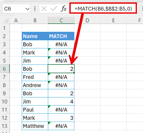 uniqueid copy match down