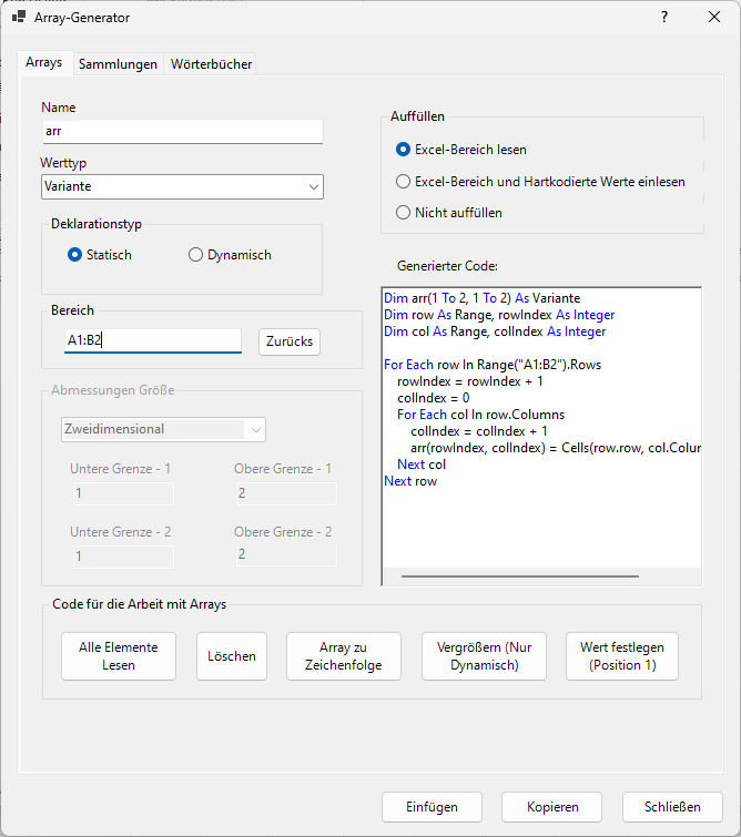 array builder