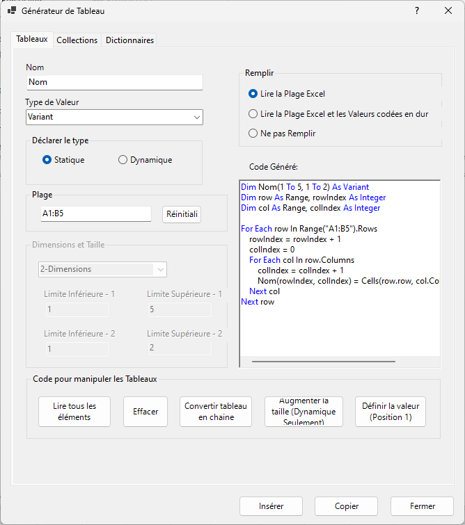 array builder