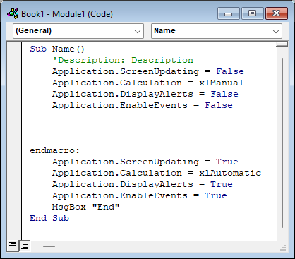 procedure builder output