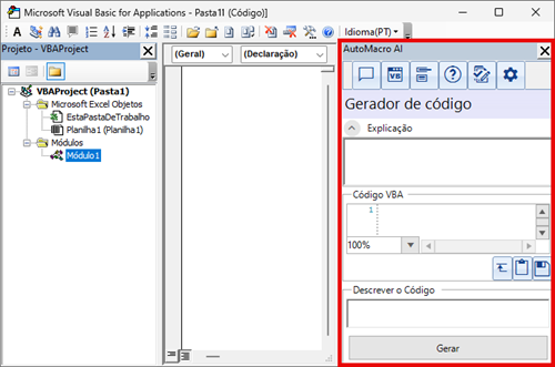 dock ai in vba editor