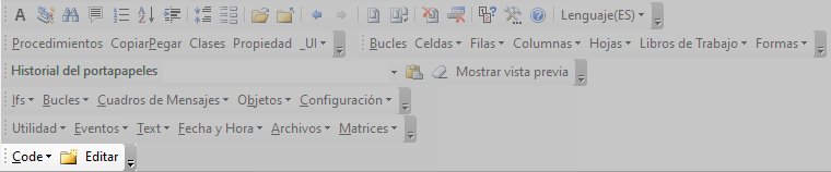 custom code library menu