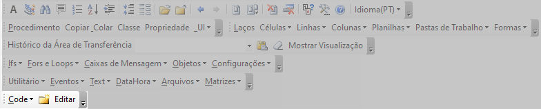 custom code library menu
