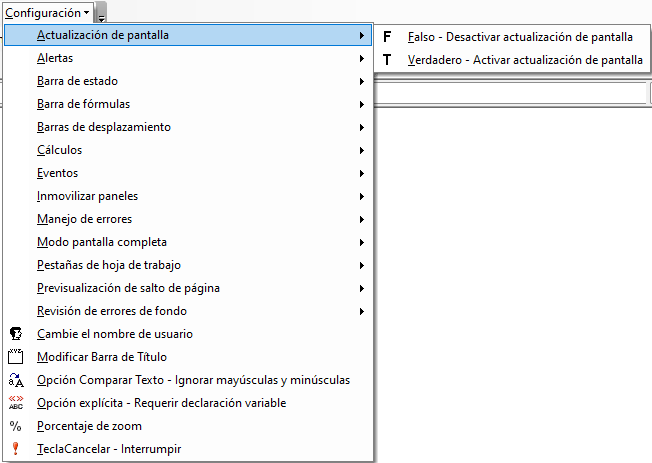 code library settings