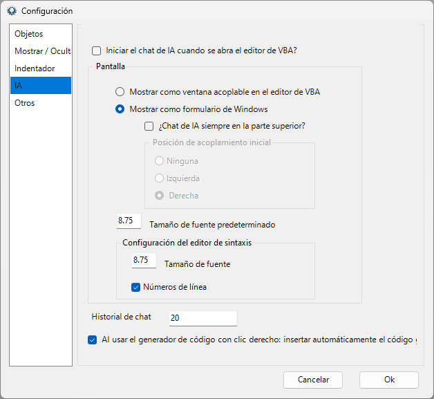 automacro ai settings