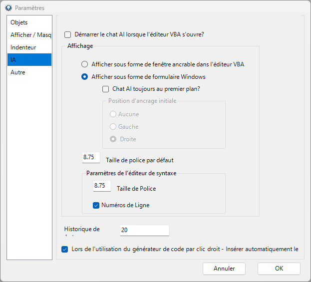 automacro ai settings