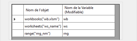 settings rename variables