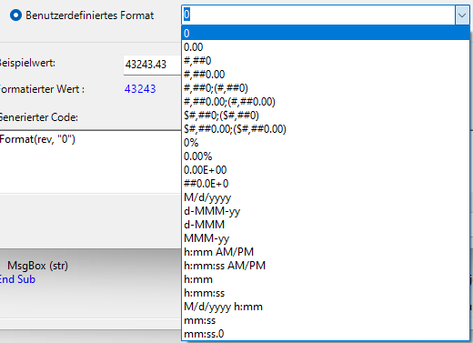 custom number formats