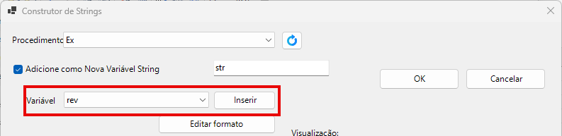 insert variable