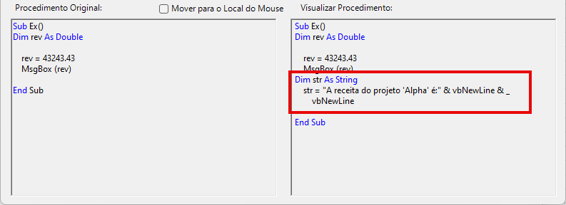 preview string procedure