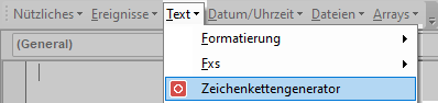 string builder menu