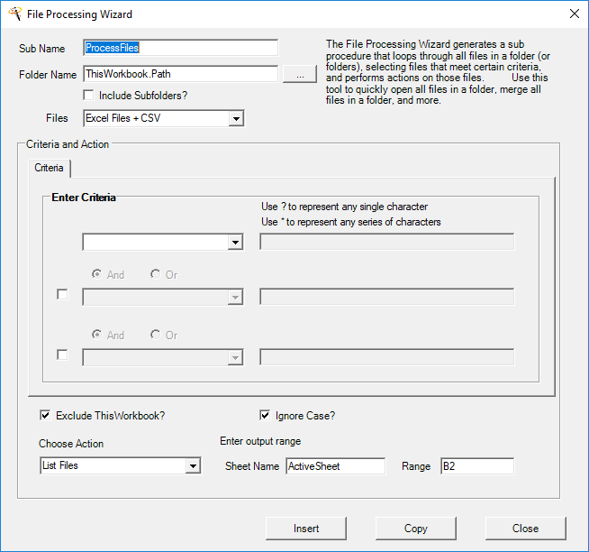 file processing wizard