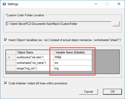 vba code module