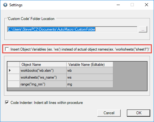 vba code module