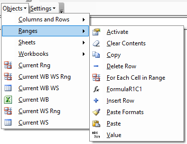 vba code library ranges