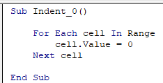 code indent 1