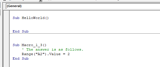 interactive VBA Tutorial help correct answer