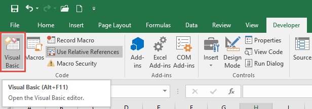 VBA Editor - Tutorial for Excel